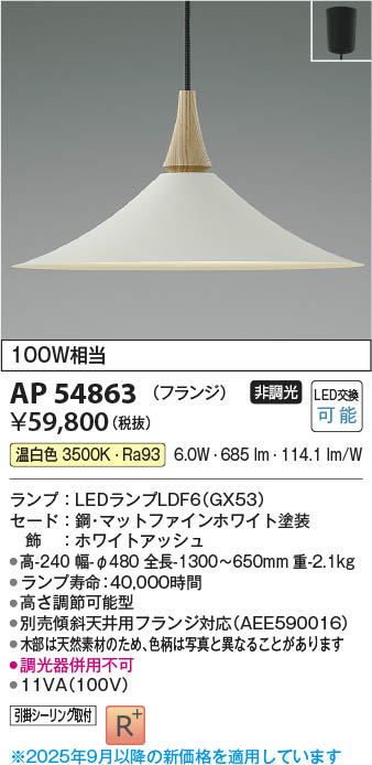 Koizumi コイズミ照明 LEDペンダント AP54863 | 商品紹介 | 照明器具の