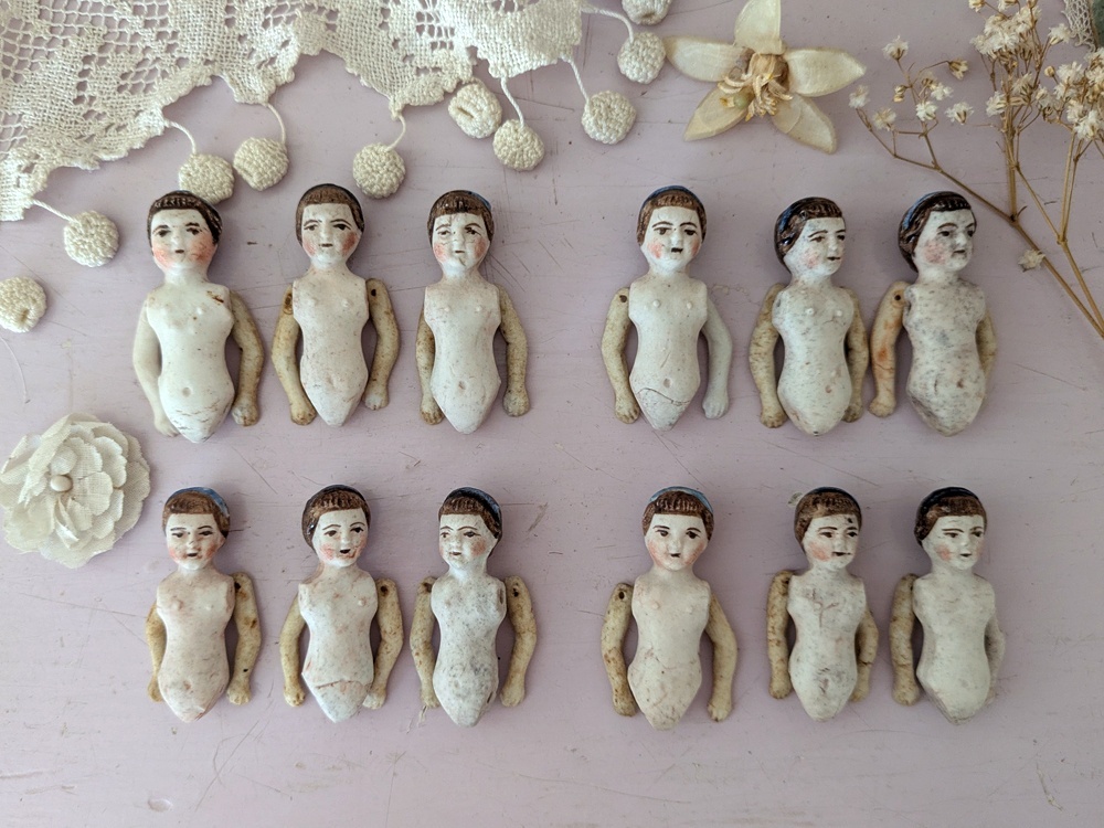 フランス 1910年前後 ビスクドール ミニョネット 3体セット