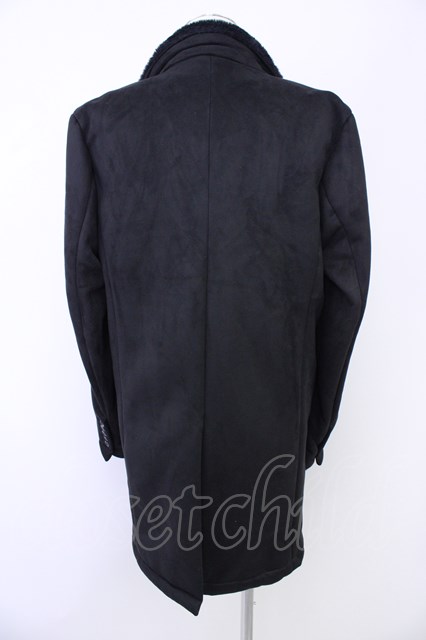 CIVARIZE / フェイクムートンチェスターコート 46 ブラック T-24-11-08