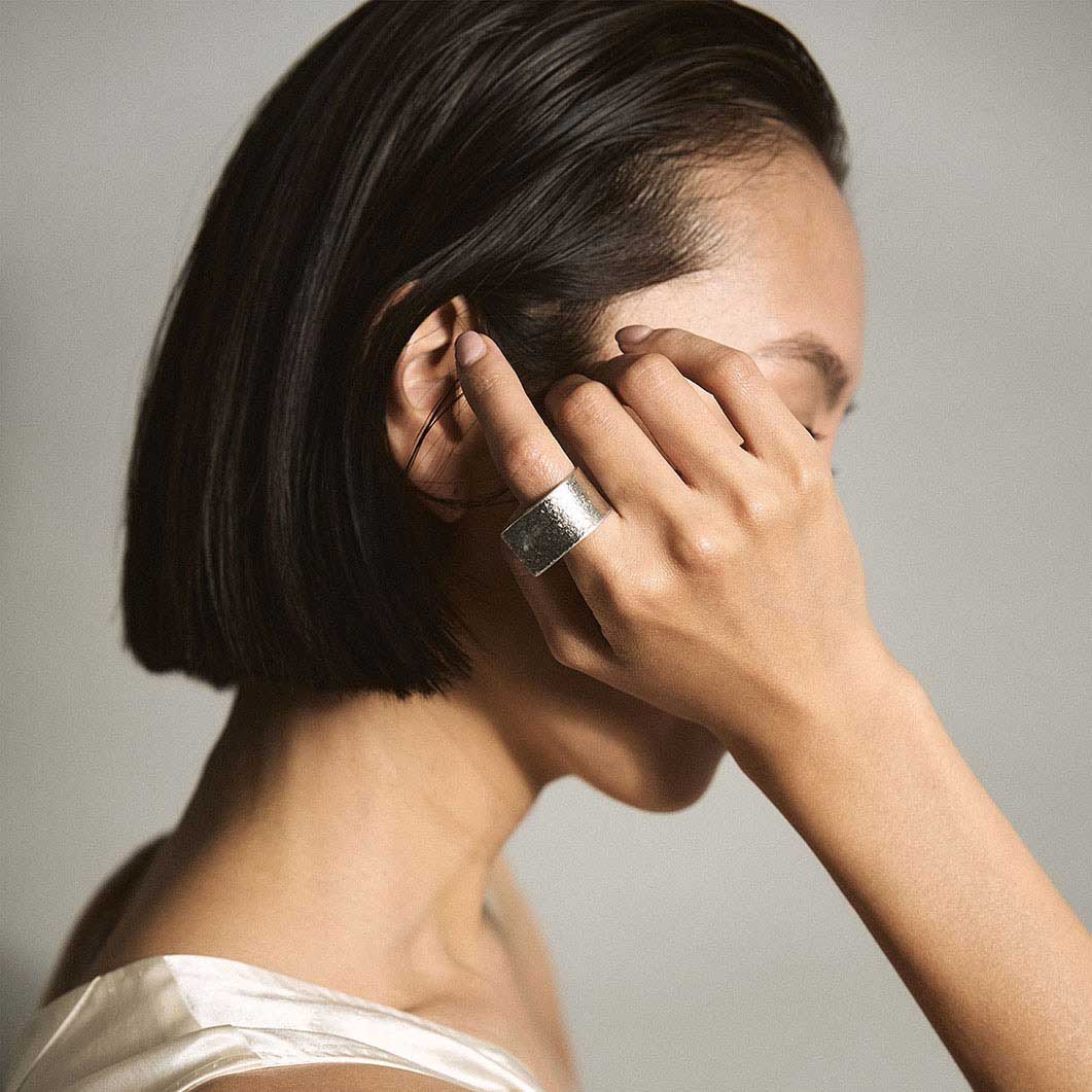 TIN BREATH リング 15mm シルバー(リング 15mm)：ファッション