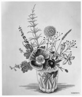 ローベル・レイ著『長谷川潔の肖像』より コップに挿した野花 - 東京