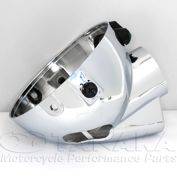 1196wモンキー用 5Lタイプヘッドライトケース メッキ｜ モンキー