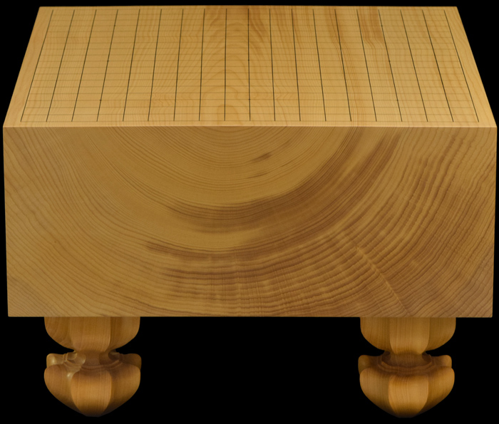 C*g様 足付き碁盤 6.25寸 厚さ18.8㎝ 天地柾 桐箱付 M1441 脚