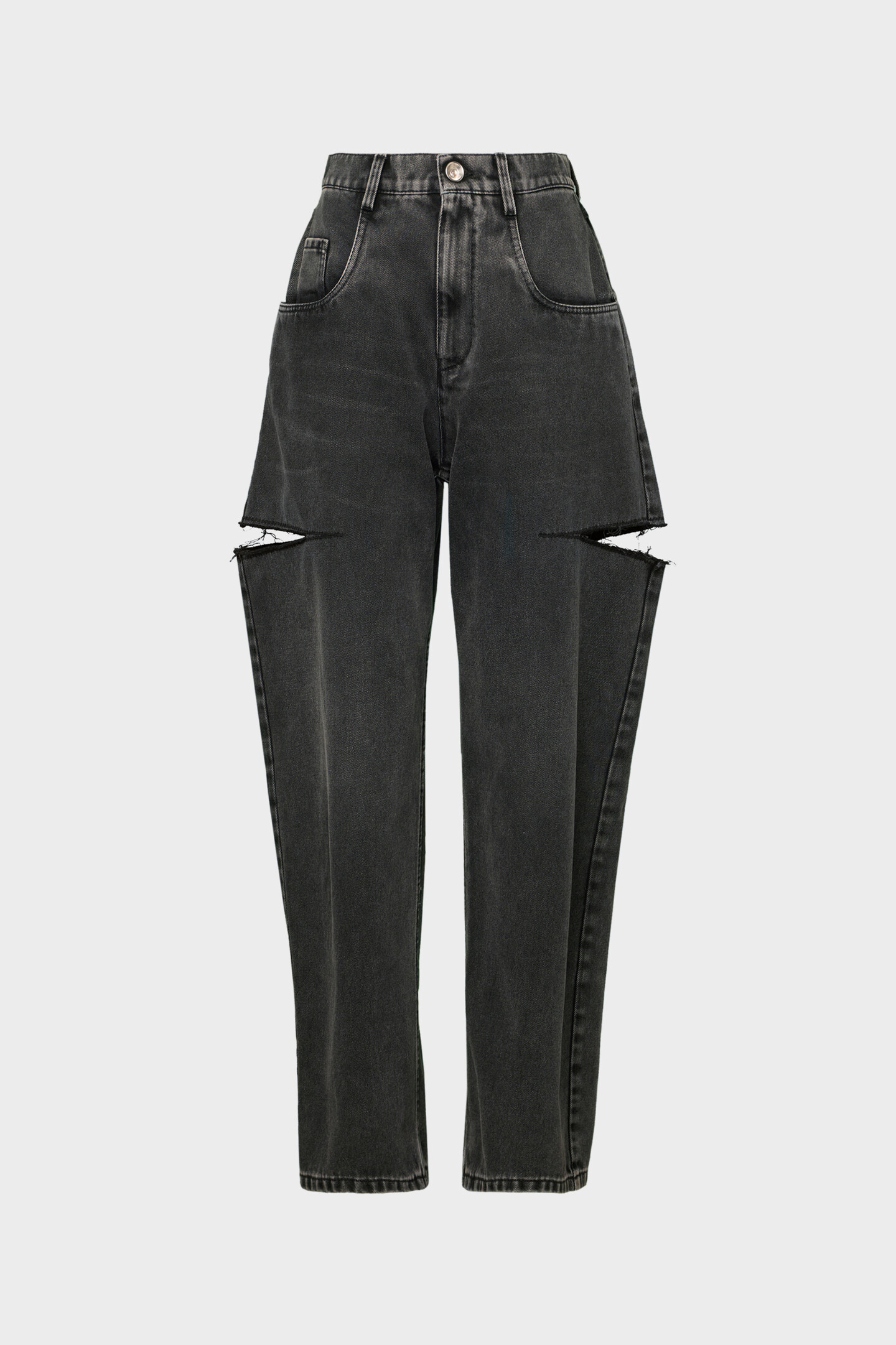 Black High-wasited Cut-Out Jeans | Maison Margiela