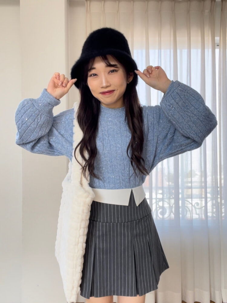 身長144cmがご紹介！/ 秋冬のブルーコーデ5選 | DIARY