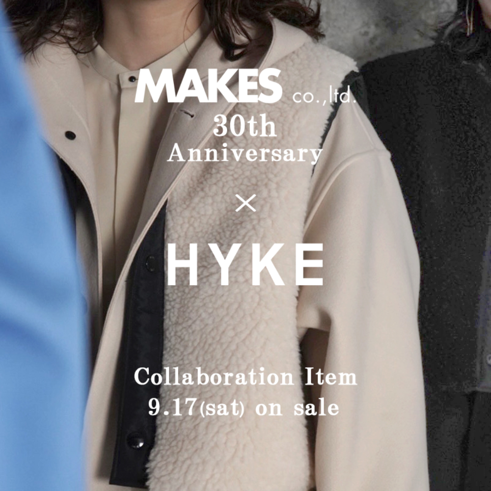 HYKE ​/ 別注アイテム入荷 “FAUX SHEARLING CROPPED VEST” – メイクス