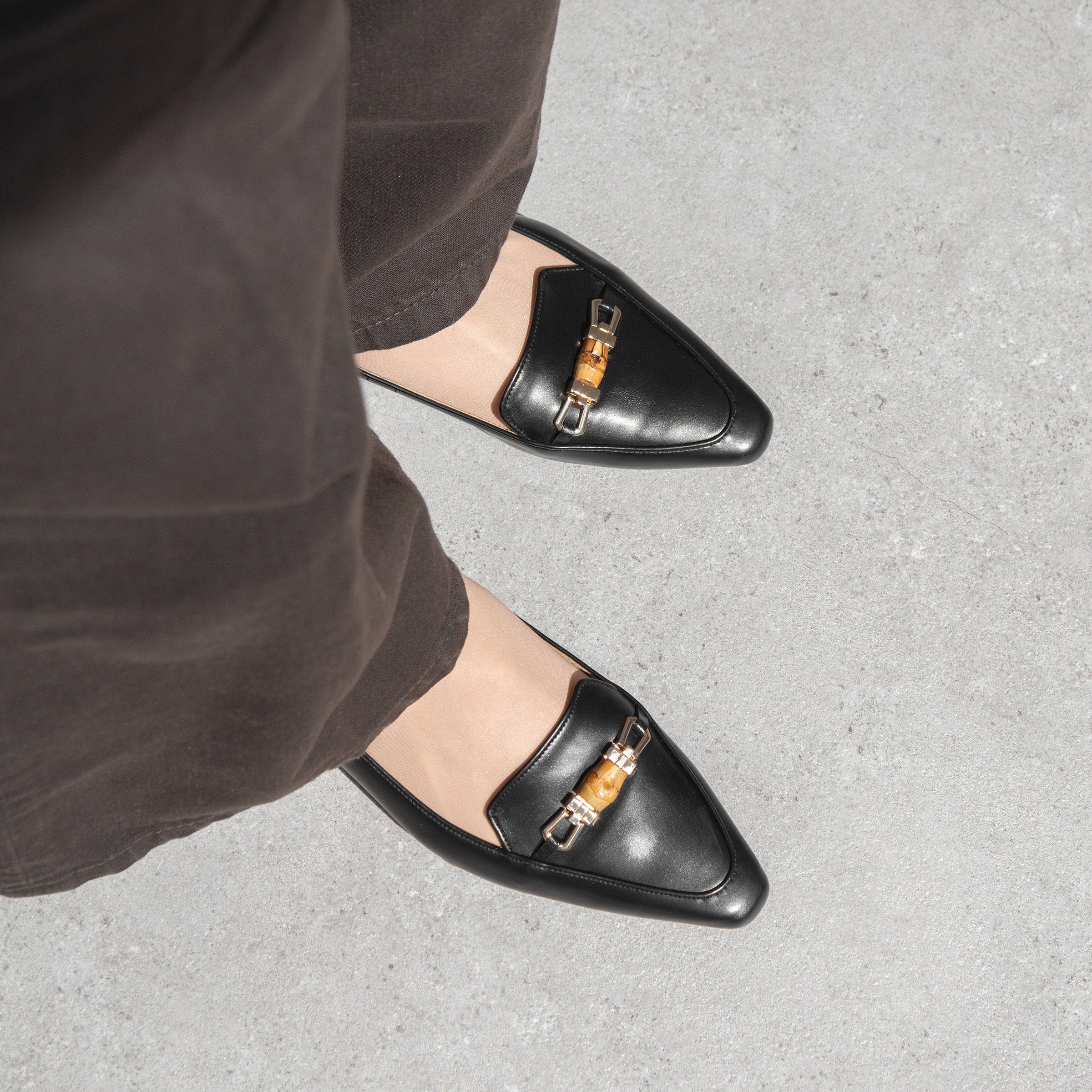 30%OFF：2025SS：バンブービット ローファー（m18003）ブラック