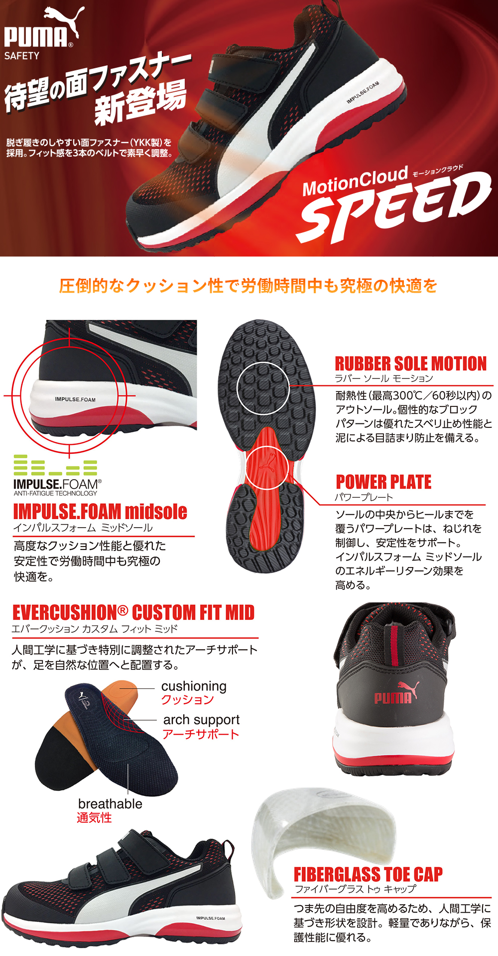 数量限定大幅値下げ】安全靴 プーマ PUMA スピード レッド ロー 2023年