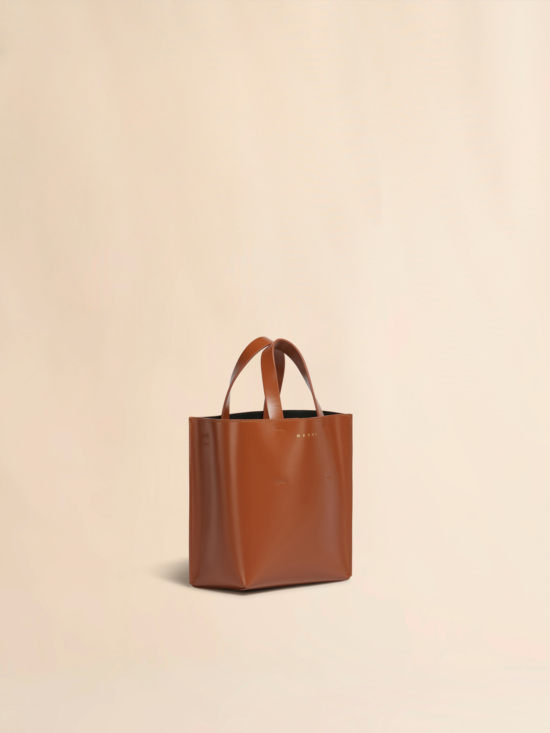 ブラウン レザー MARNIロゴストラップ MUSEO ミニバッグ | Marni