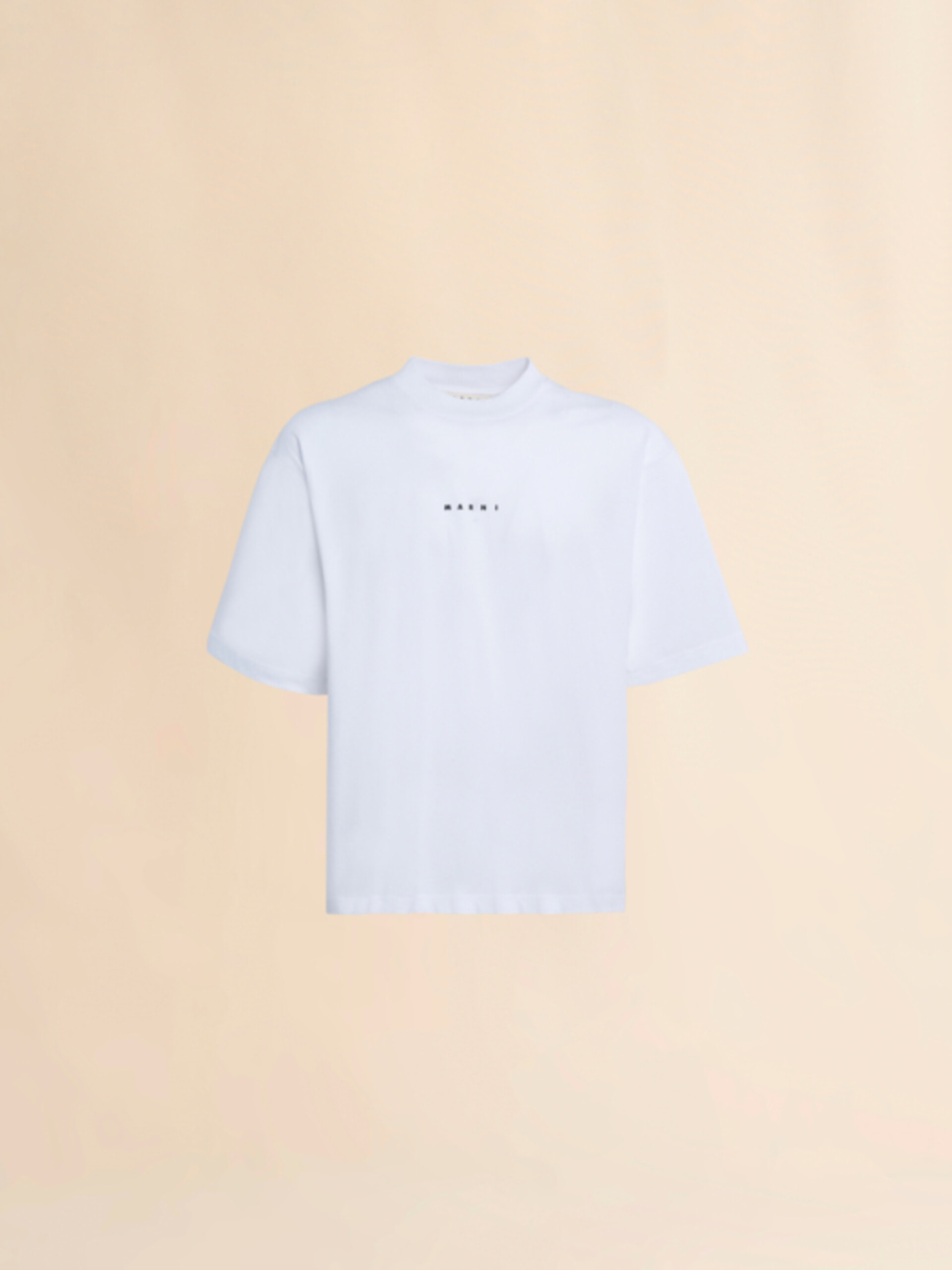 ホワイト オーガニックコットンTシャツ、Mini マルニロゴ入り | Marni