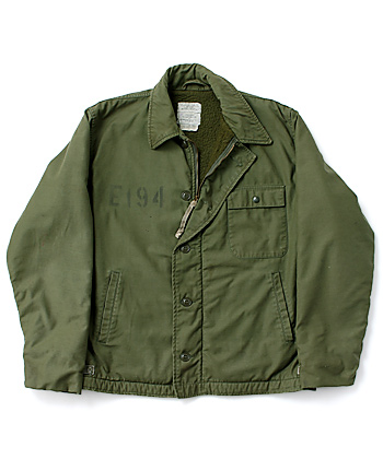 US NAVY(米海軍) A2 デッキジャケット(ステンシル入り)/DLA-86年