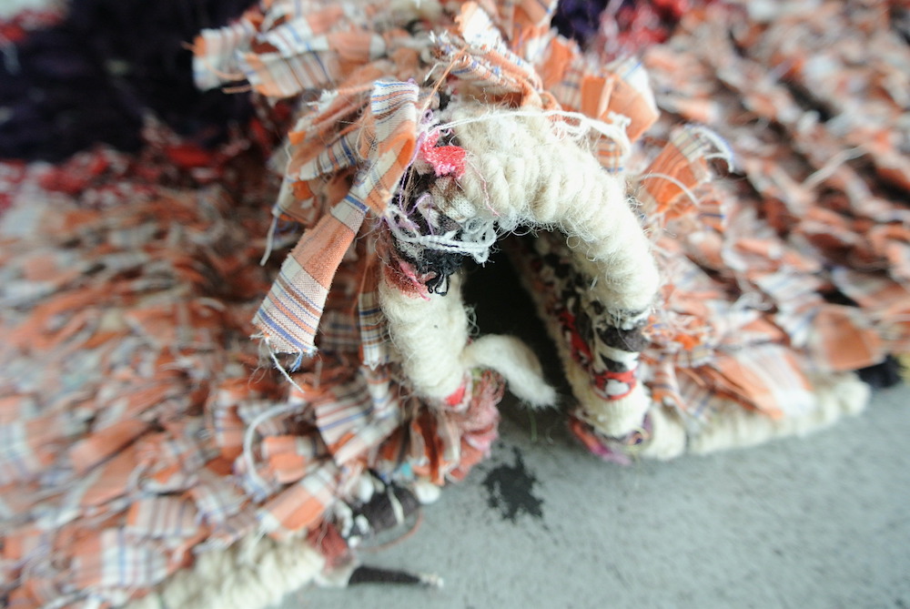 モロッコラグ｜ボシャルウィット・紫×ピンク（約92×57cm） 玄関マット