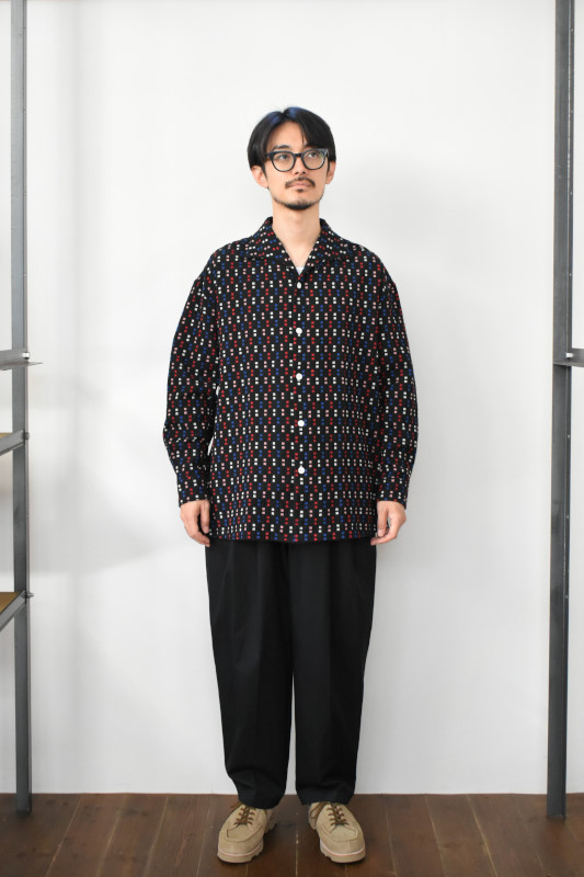 SALE!】SOWBOW (ソウボウ) SOWBOW SHIRT ONE PIECE COLLAR WIDE