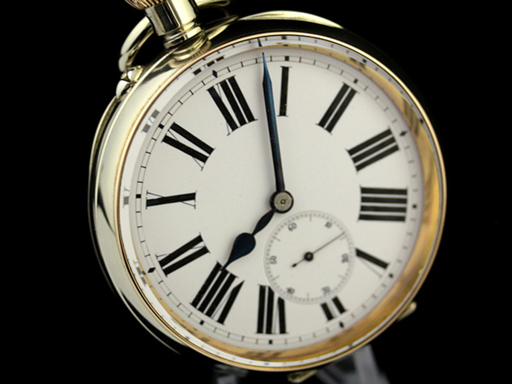 スタンド収納型 特大アンティーク懐中時計 古典造り 【1890年頃】