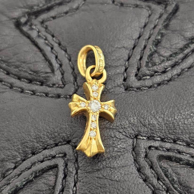 CHROME HEARTS 22K Baby Fat Charm Pave Diamond クロムハーツ 22K