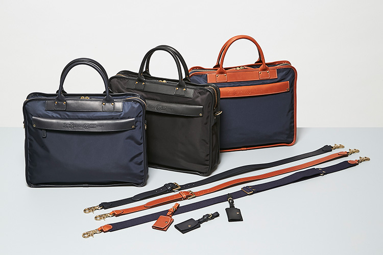 フェリージ イタリア製 A4収納可 カモフラ柄 ブリーフケース ブラウン