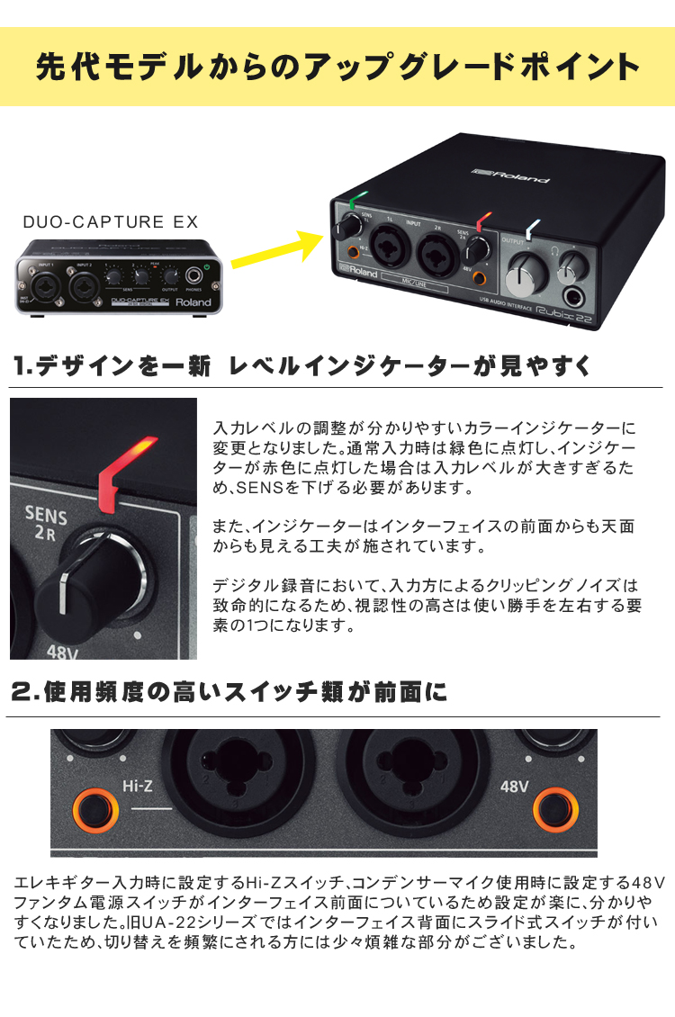 Roland オーディオインターフェイス Rubix22 (Cubase Elements+audio