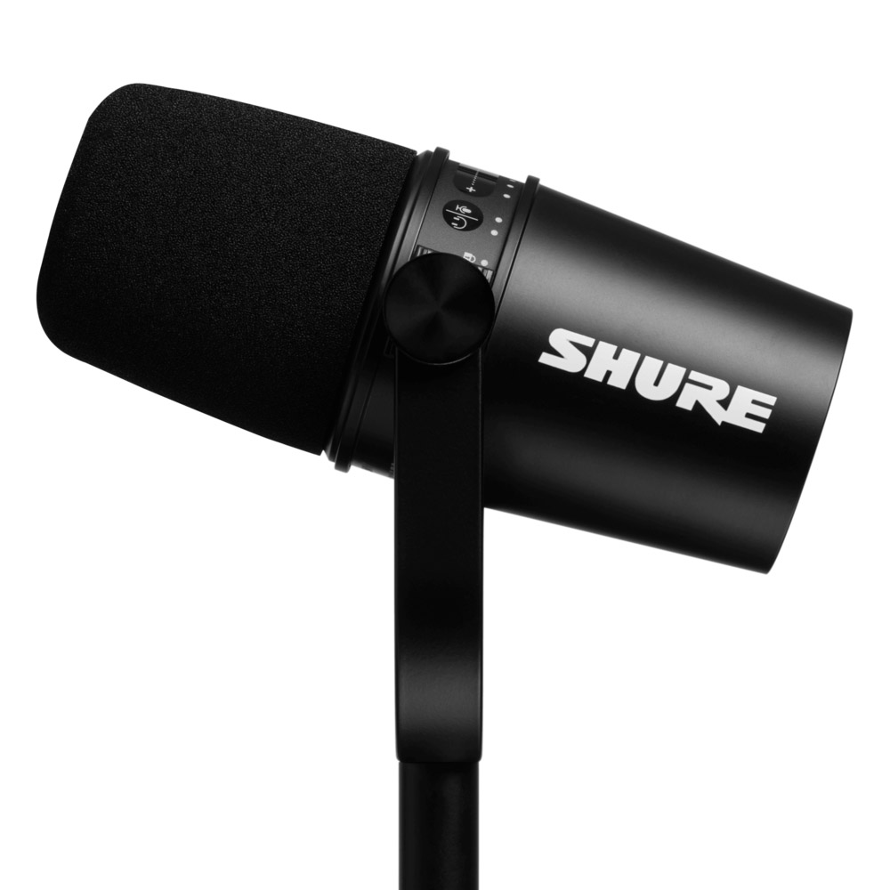 SHURE ポッドキャストダイナミックマイク MV7(黒色/ヘッドフォン・卓上
