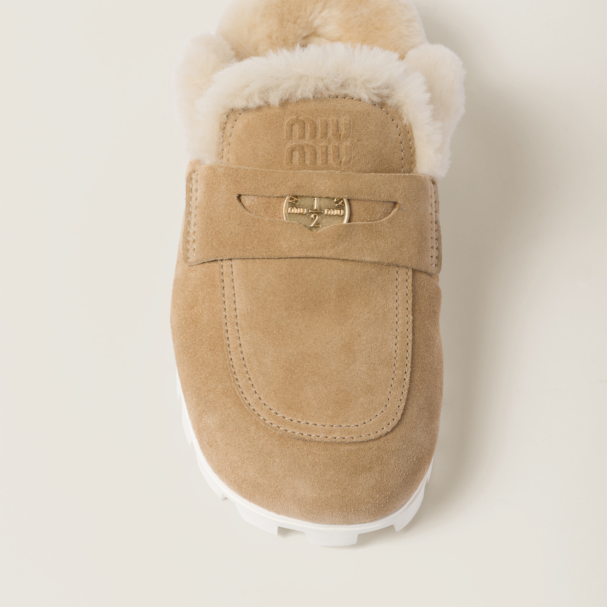 エクリュベージュ スエード ミュール | Miu Miu