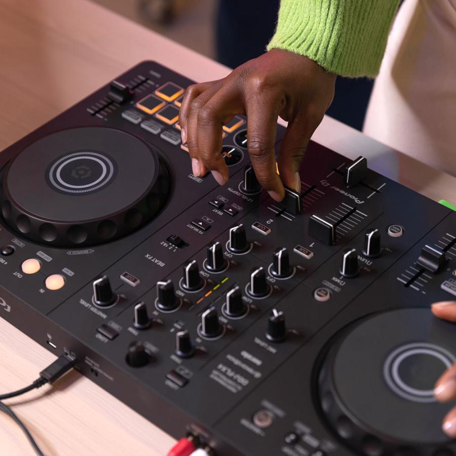 Pioneer DJコントローラー DDJ-FLX4 + PCスタンド + ダストカバー