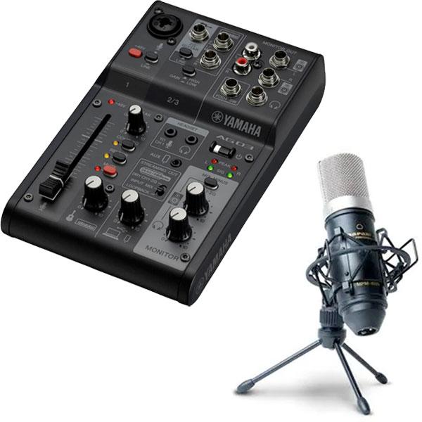 YAMAHA ミキサー AG03MK2 W(白) + コンデンサーマイクMPM1000 配信