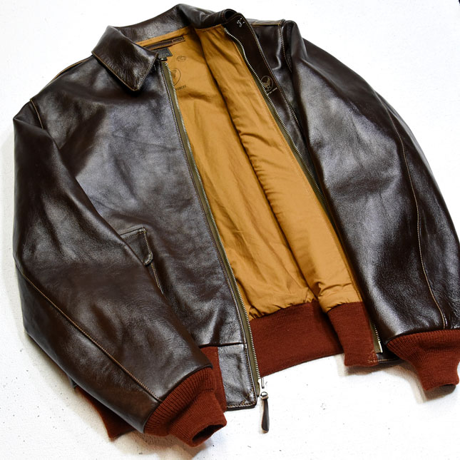 BUZZ RICKSON'S(バズリクソンズ)Type A-2 Red Rib・エアロレザー赤リブ