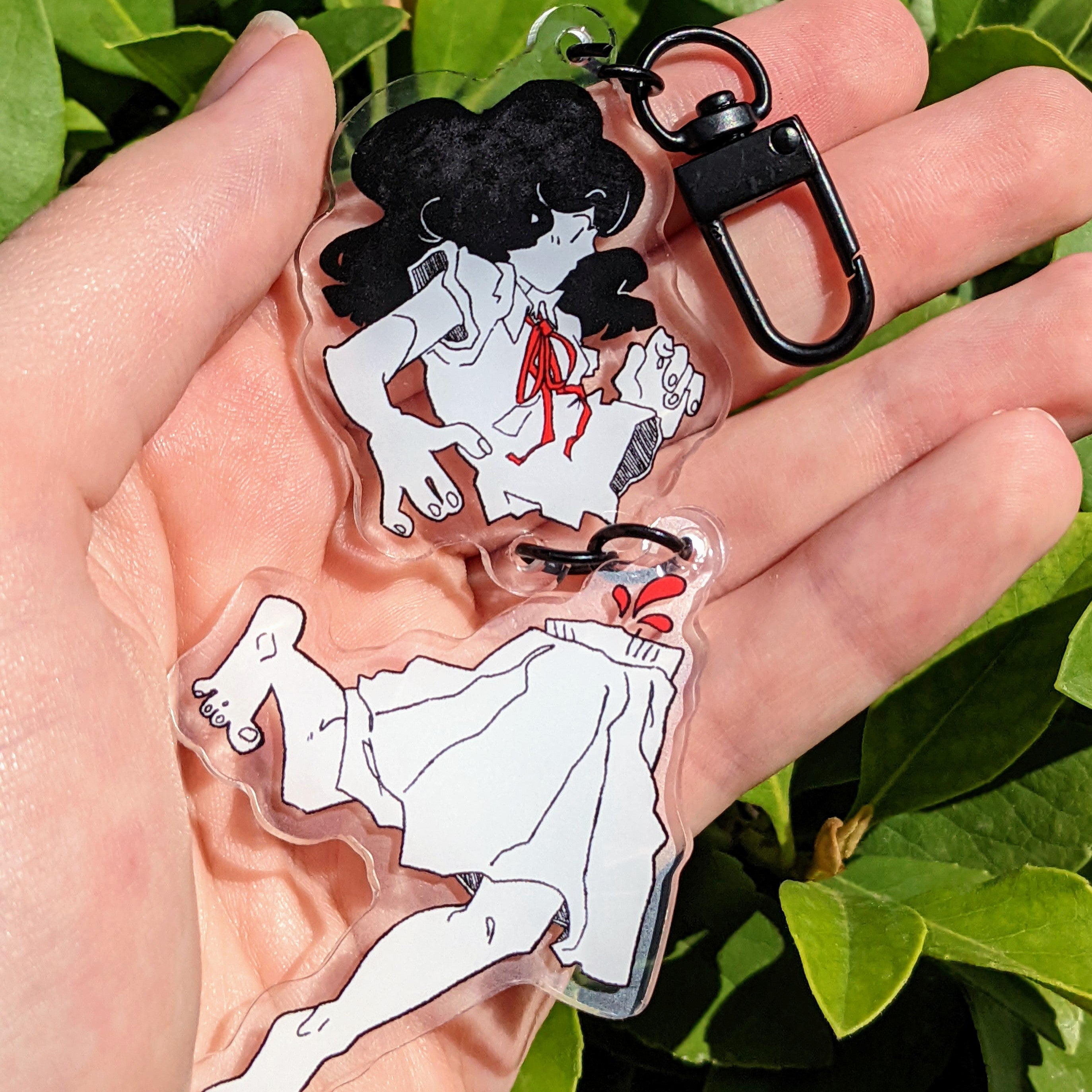 Split Girl Linked Keychain – Milky Tomato