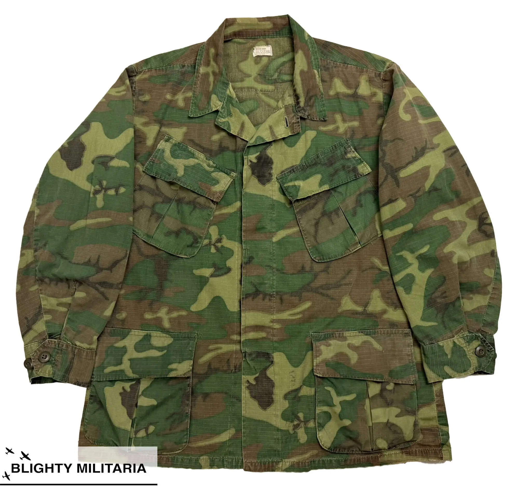Original Vietnam War 1969 Dated ERDL Jungle Fatigue Bush Jacket