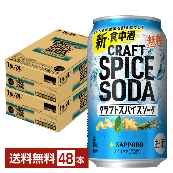 チューハイ｜サッポロ クラフトスパイスソーダ 350ml 缶 24本×2ケース