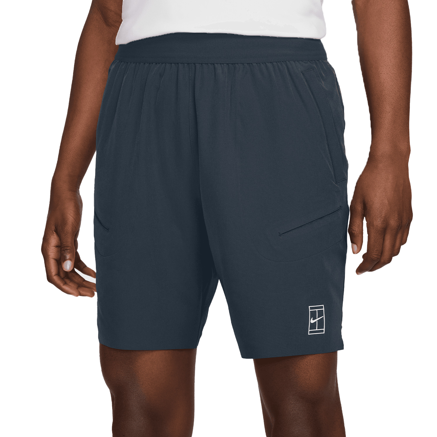Nike Court Advantage 8in Men's Tennis Shorts - Armory Navy/White