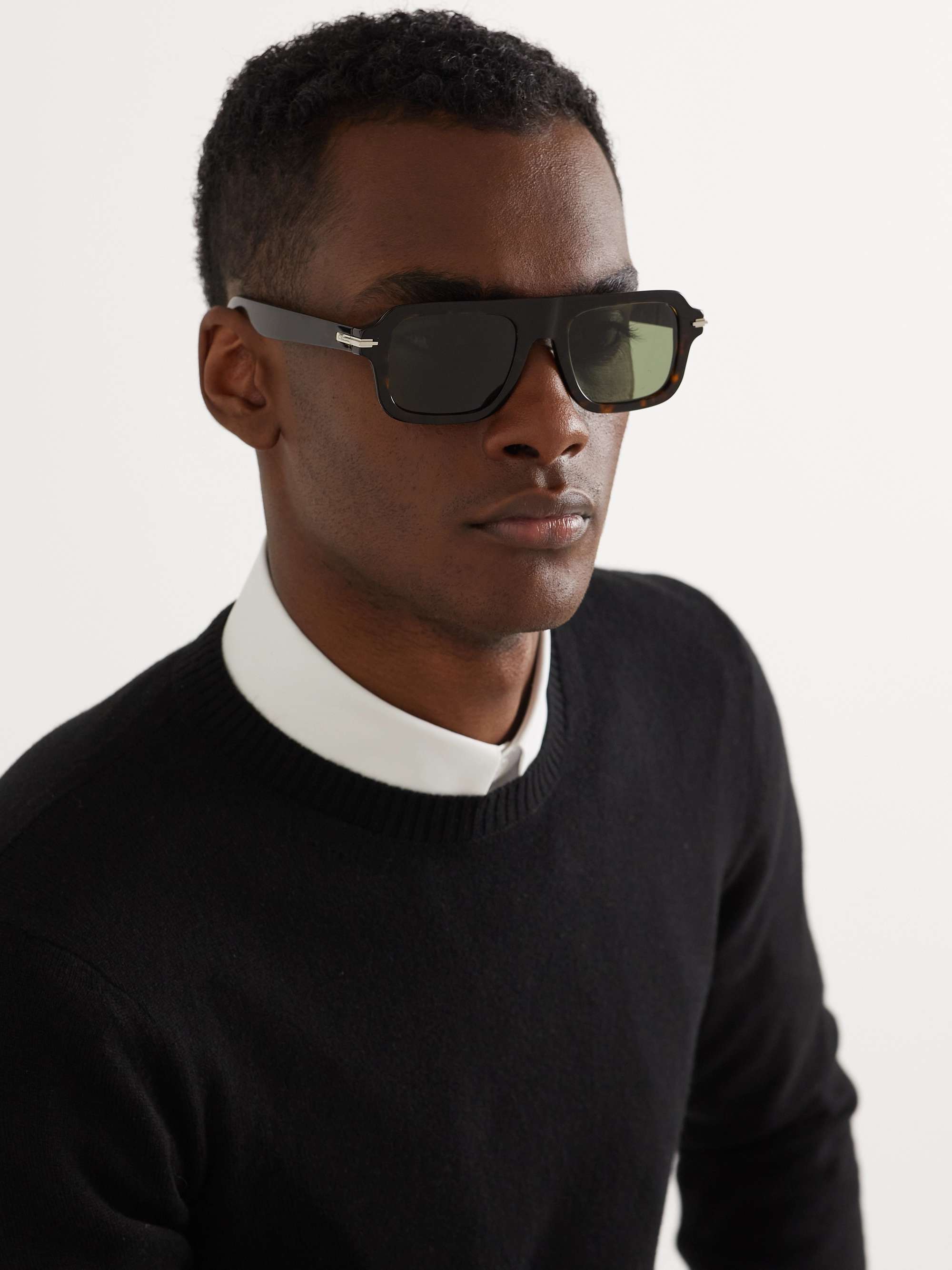 DIOR EYEWEAR DiorBlackSuit N2I Square-Frame Tortoiseshell Acetate