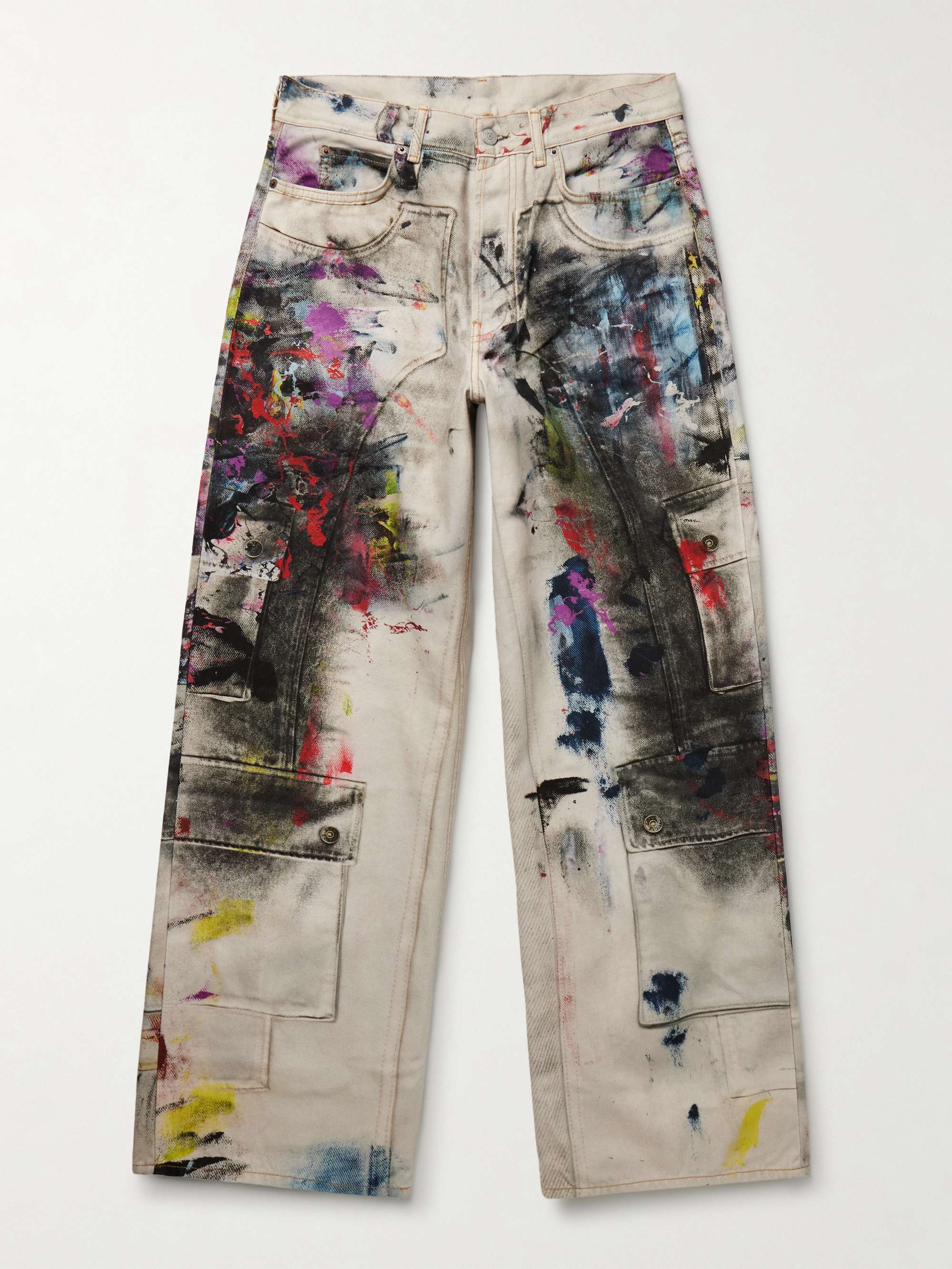 ACNE STUDIOS 1981 Wide-Leg Trompe L'oeil Printed Jeans for Men