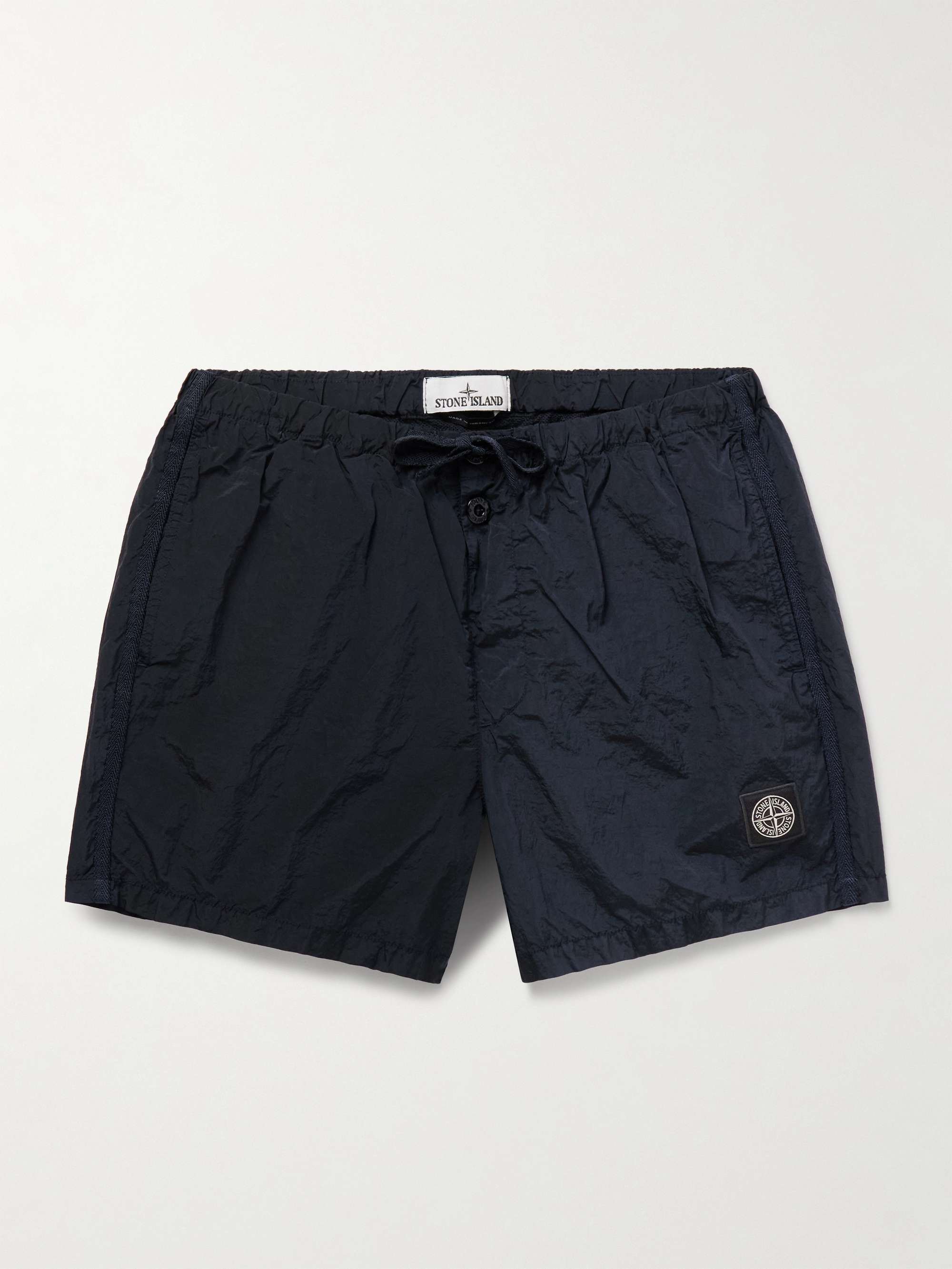 STONE ISLAND Straight-Leg Mid-Length Logo-Appliquéd ECONYL® Nylon