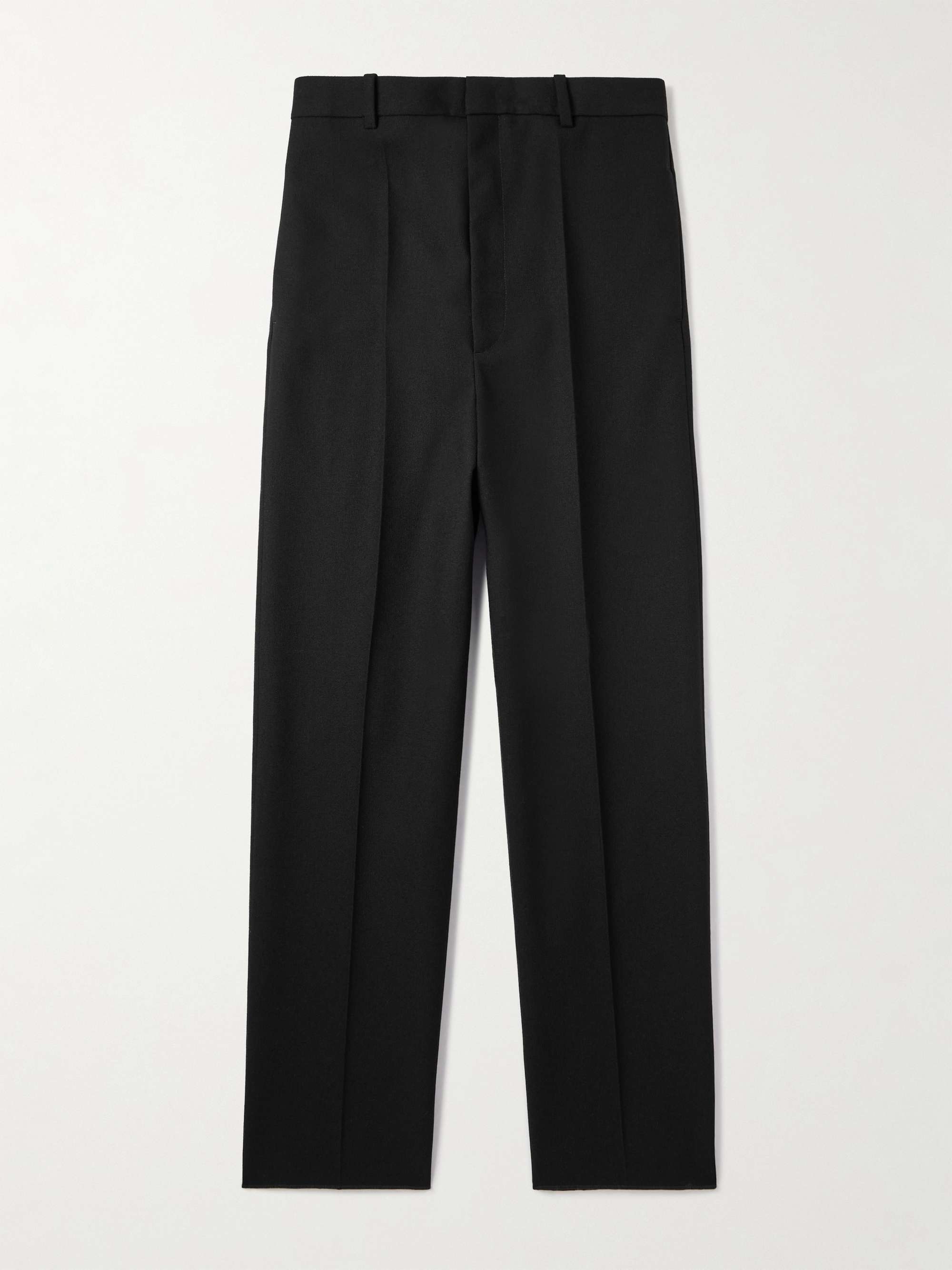 JIL SANDER Straight-Leg Grain de Poudre Wool Trousers for Men | MR