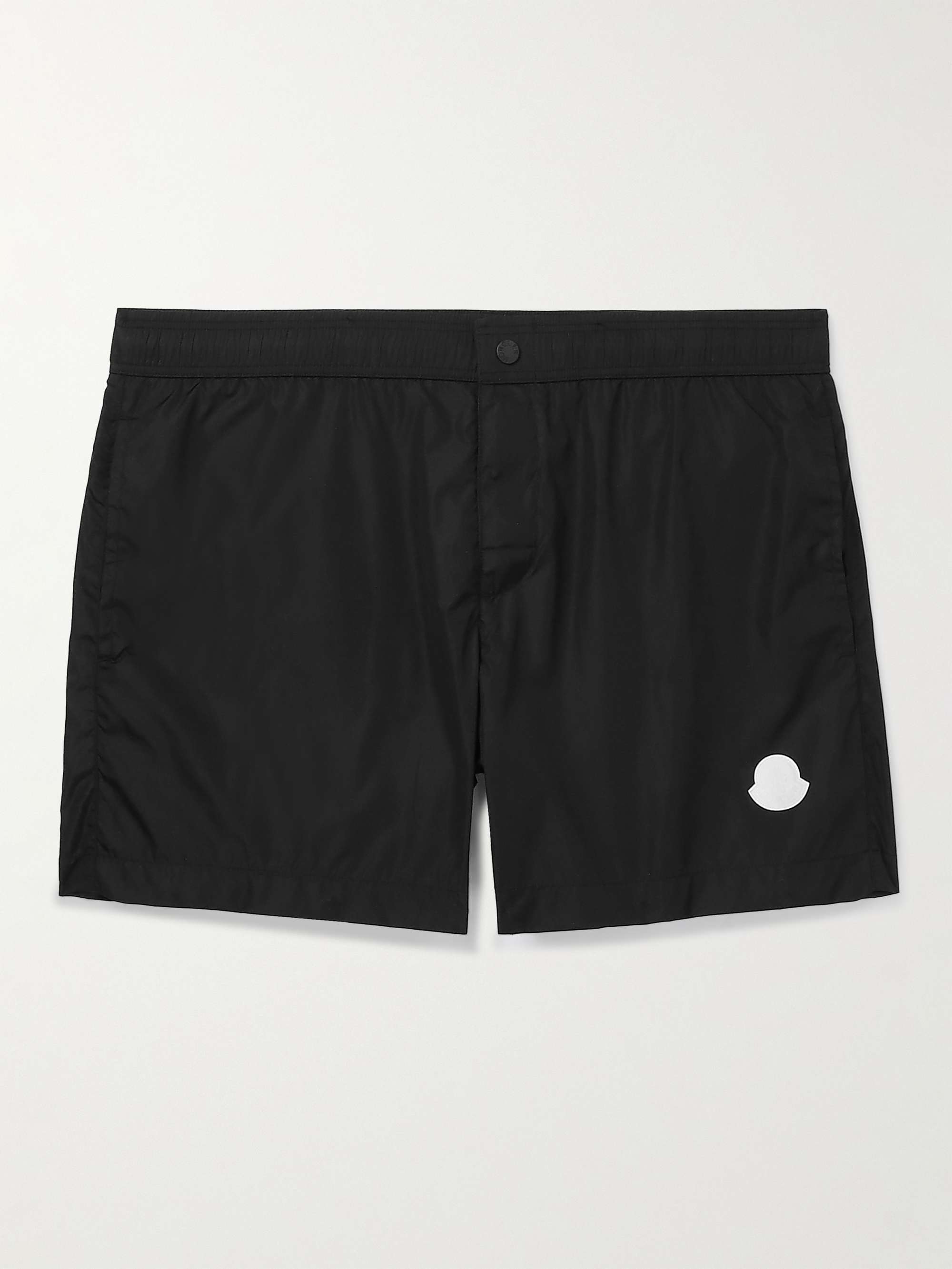 MONCLER Slim-Fit Mid-Length Logo-Appliquéd Swim Shorts for Men