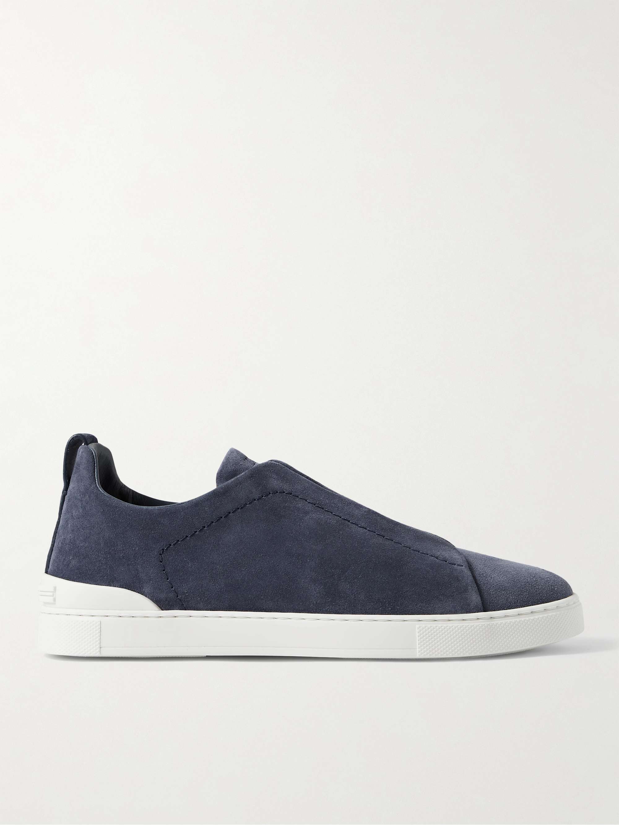 ZEGNA Triple Stitch™ Suede Slip-On Sneakers for Men | MR PORTER