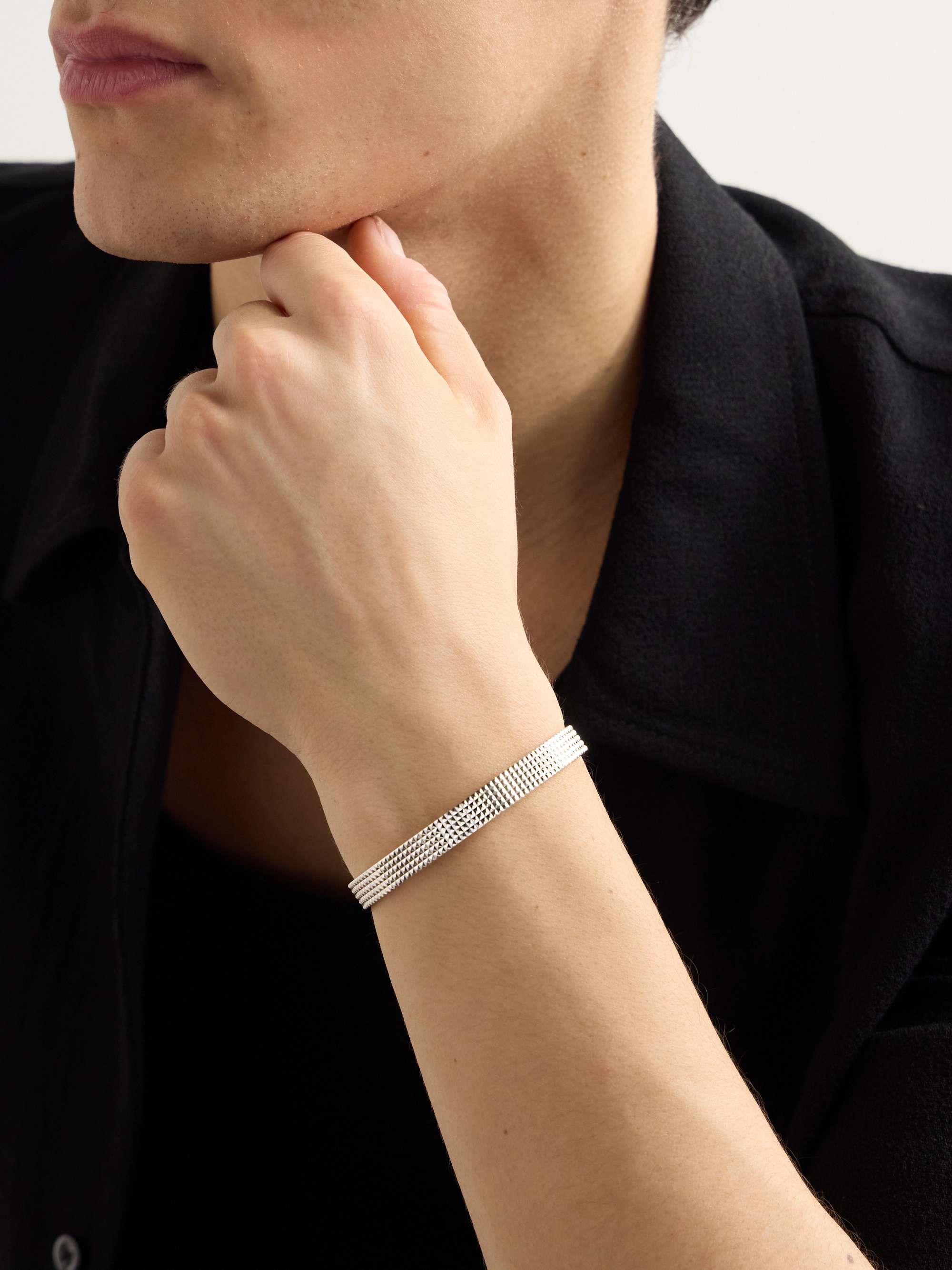 LE GRAMME Le 11 Sterling Silver Beaded Bracelet for Men | MR PORTER