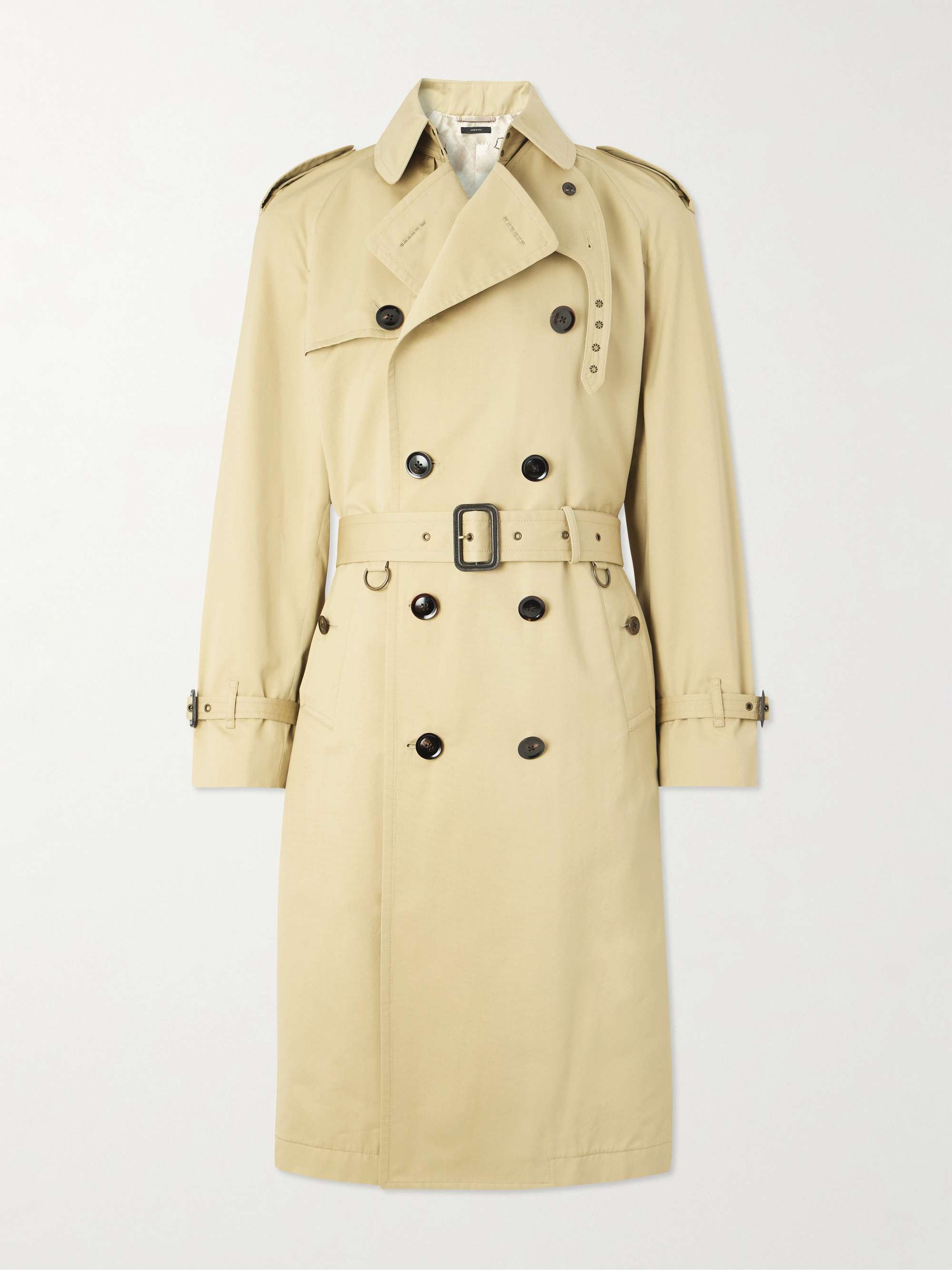 TOM FORD Double-Breasted Cotton and Silk-Blend Trench Coat for Men