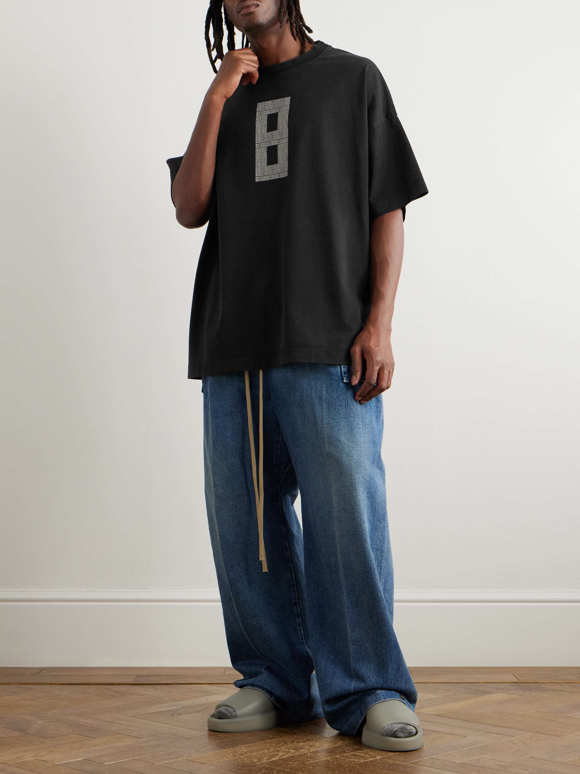 FEAR OF GOD 8 Oversized Logo-Print Cotton-Jersey T-Shirt for Men