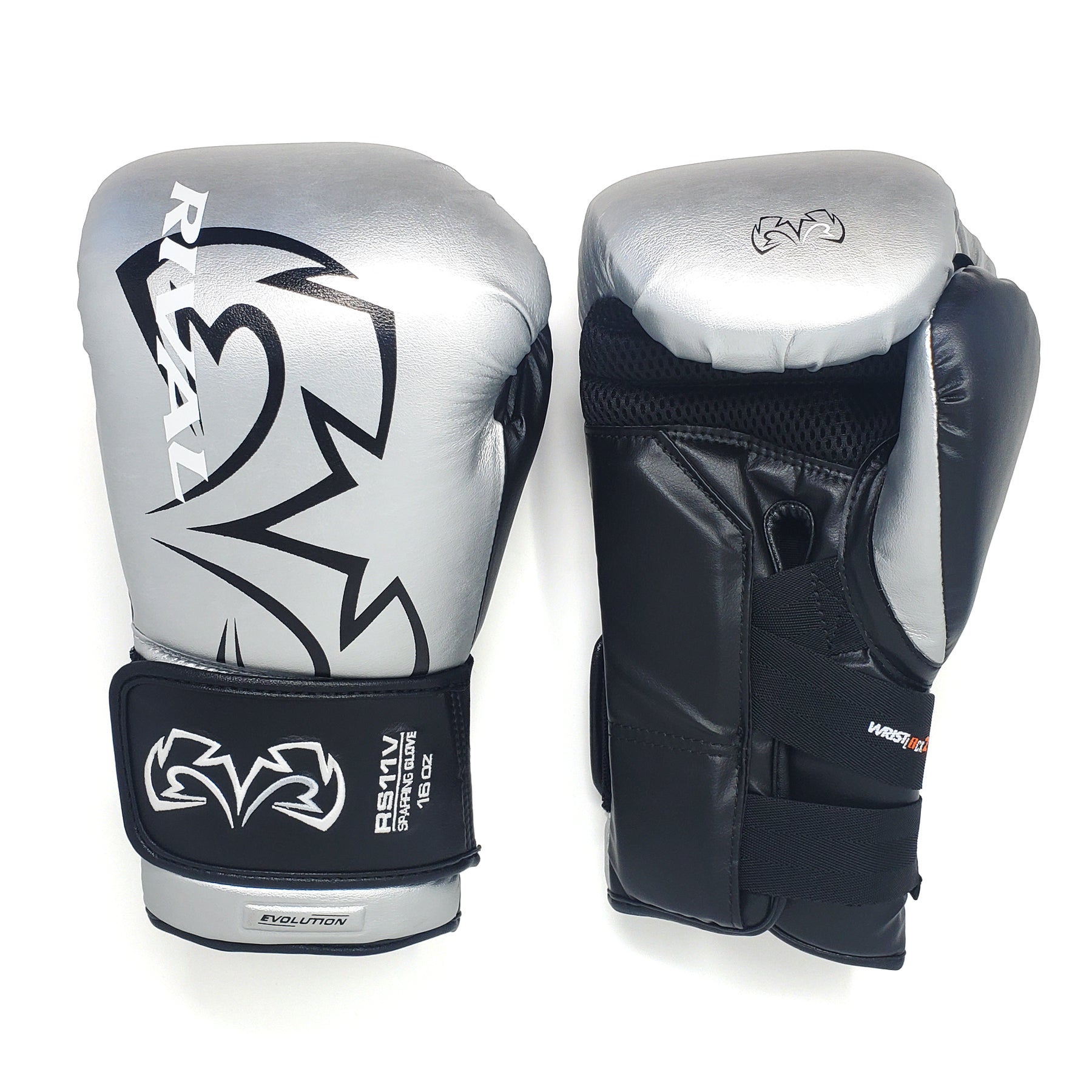 RIVAL GLOVES RS11V BOXING HOOK AND LOOP SILVER BLACK – MSM FIGHT SHOP