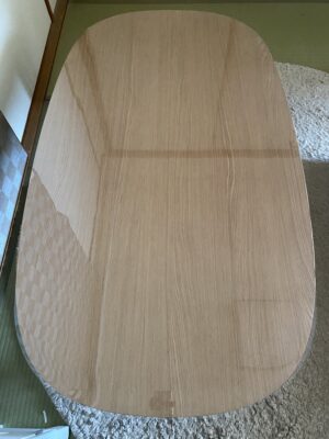 無印良品 楕円こたつにマットをオーダーした事例集 | 透明テーブル