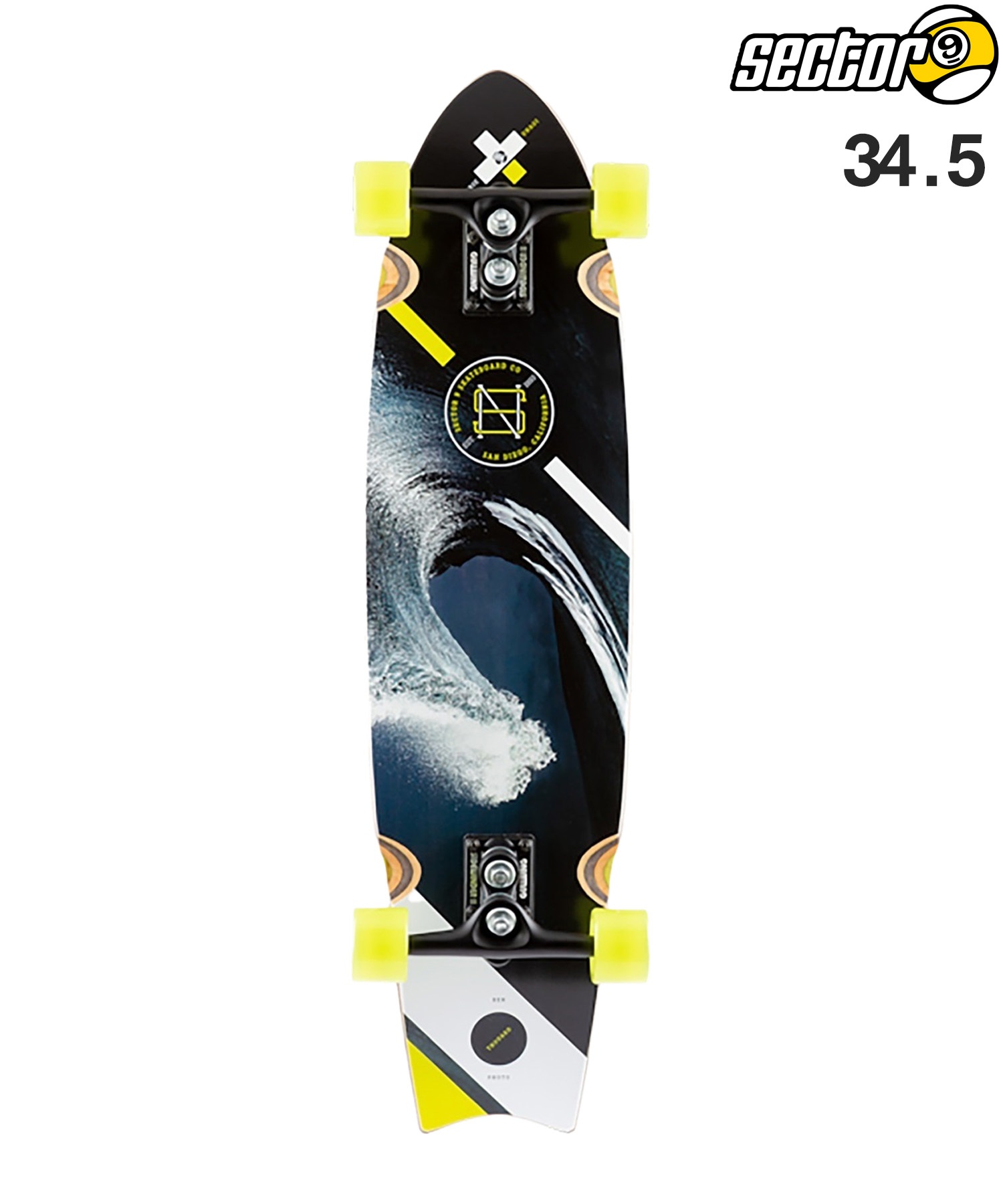 SECTOR9 セクターナイン ロング スケートボード コンプリート 34.5inch