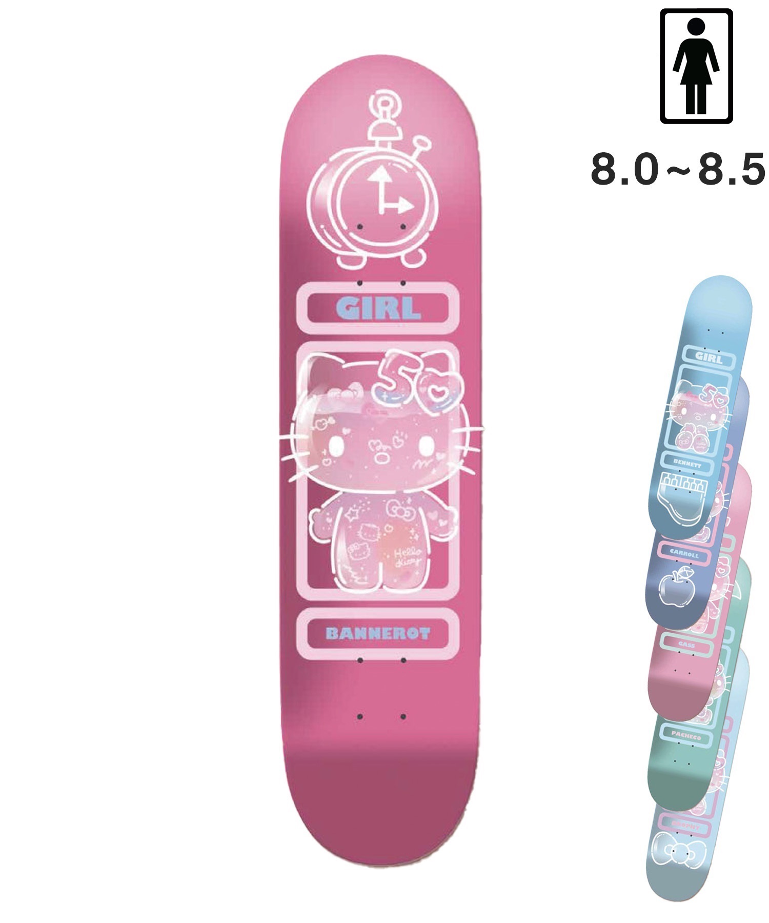GIRL ガール スケートボード デッキ 8.0～8.5inch HELLO KITTY SERIES
