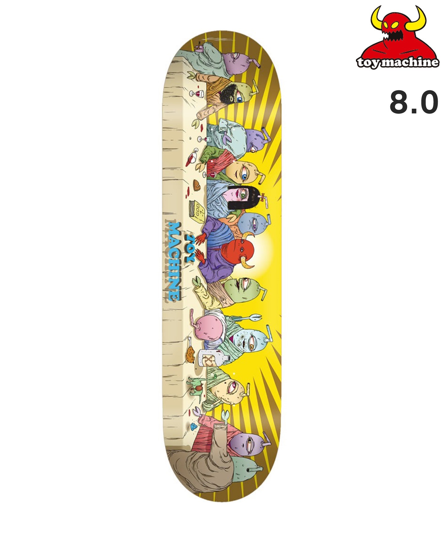 TOY MACHINE トイマシーン スケートボード デッキ 8.0inch LAST SUPPER