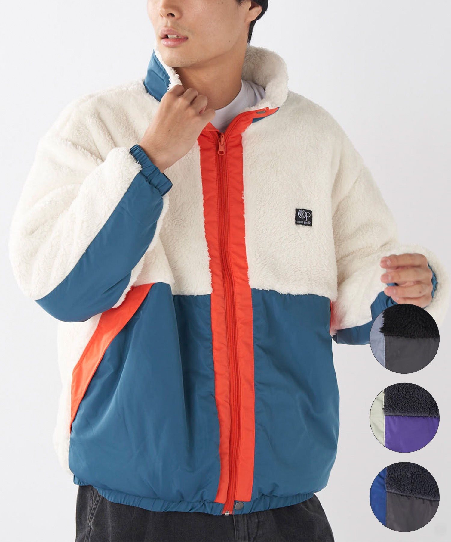 OP オーピー アウター メンズ 2WAYジャケット リバーシブル ボア