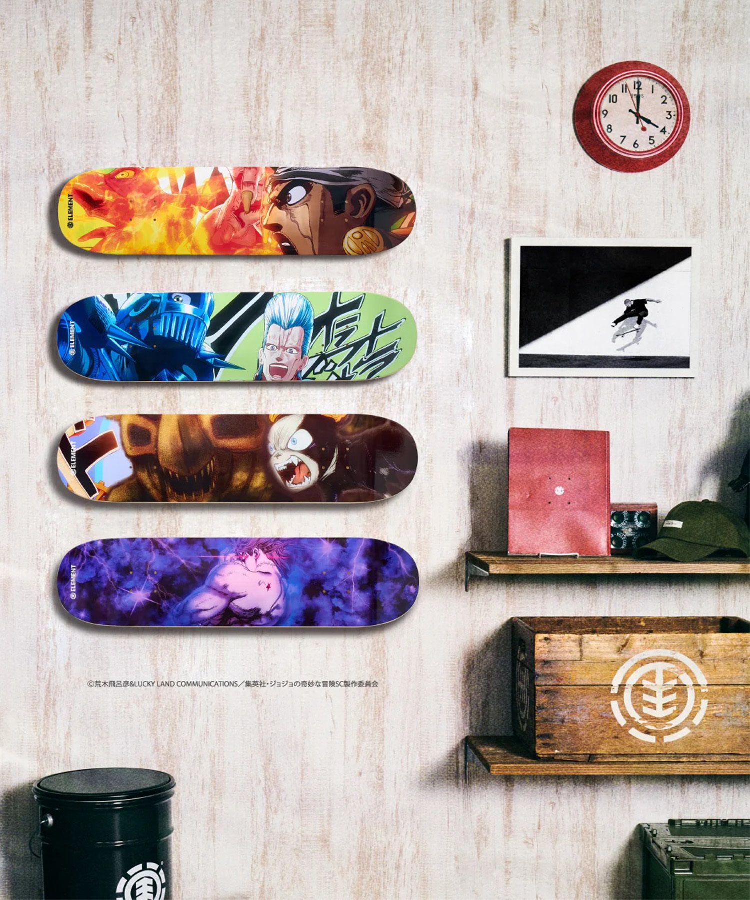 ELEMENT エレメント スケートボード デッキ JOJO コラボ 8inch DIO