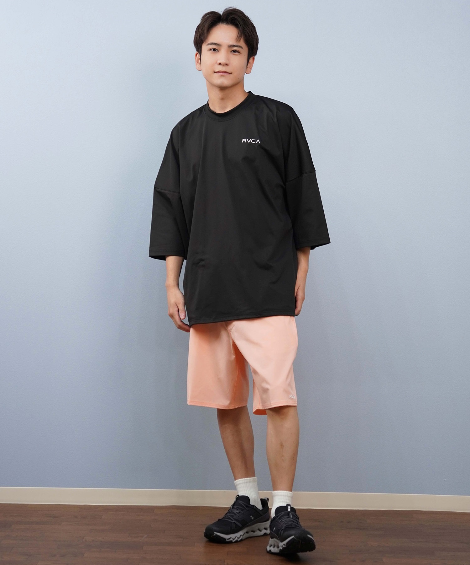 RVCA ルーカ 水着 ラッシュガード 半袖 Tシャツ メンズ バックプリント