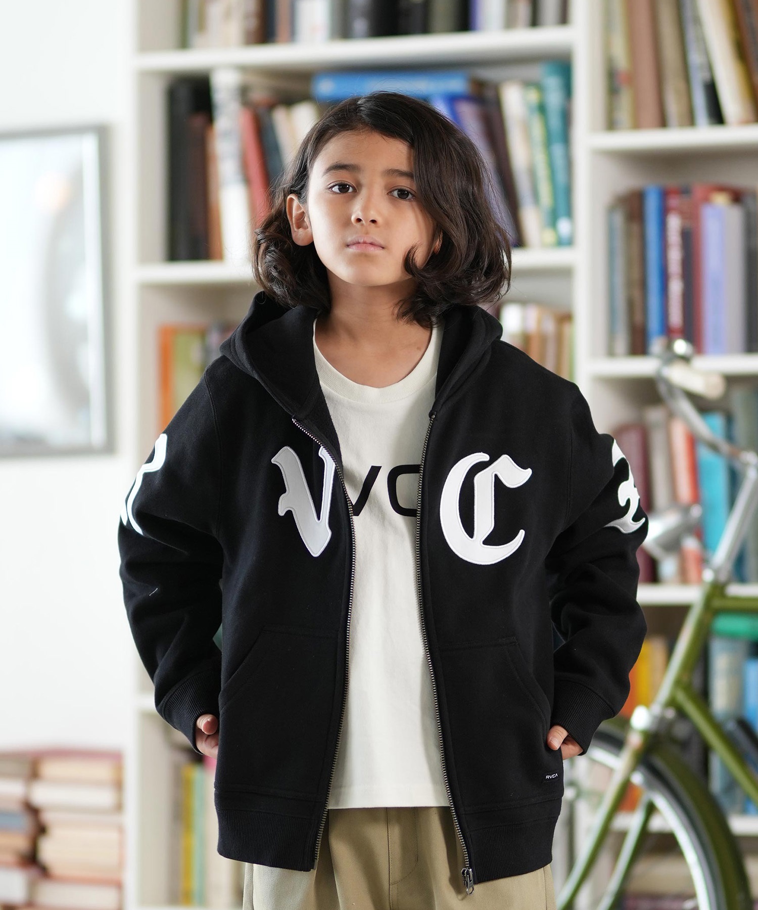 RVCA ルーカ ジップアップ パーカー キッズ ジュニア 子供 スウェット