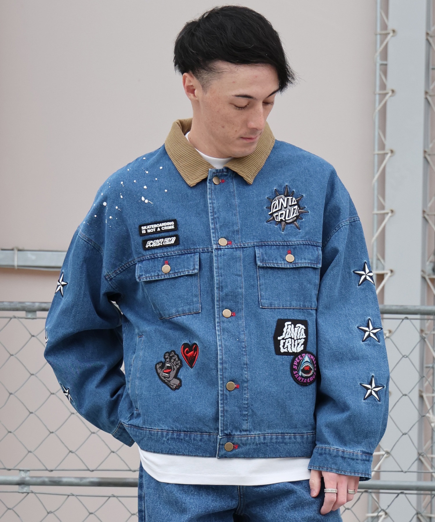 SANTA CRUZ サンタクルーズ ジャケット メンズ SC PATCHES DENIM