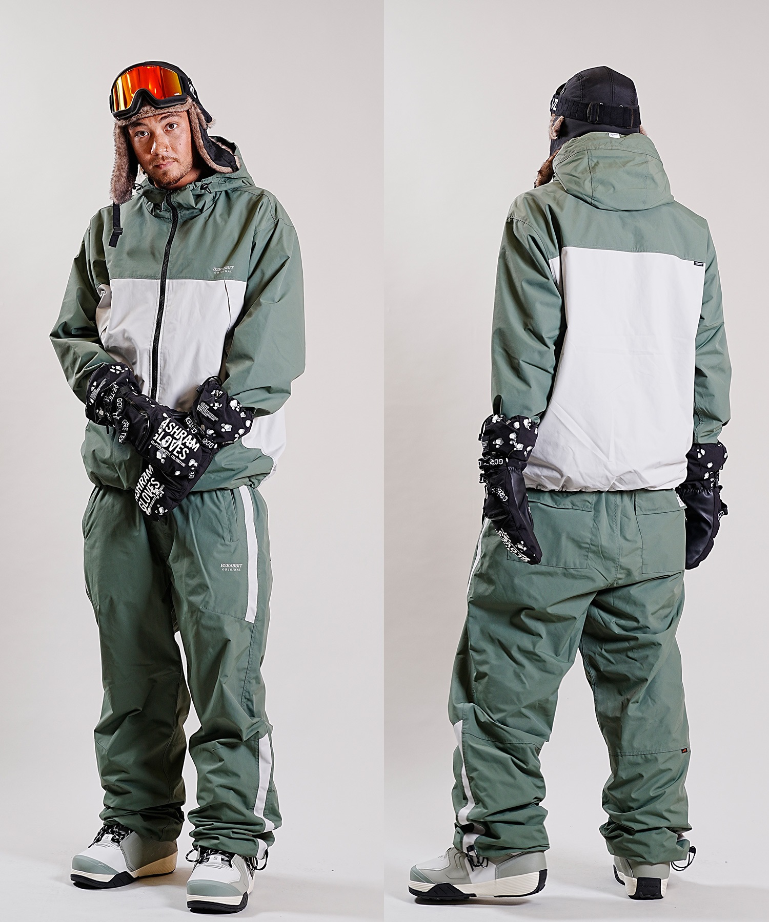 BSRABBIT ビエスラビット MMM HF WINDBREAKER HOODED スノーボード